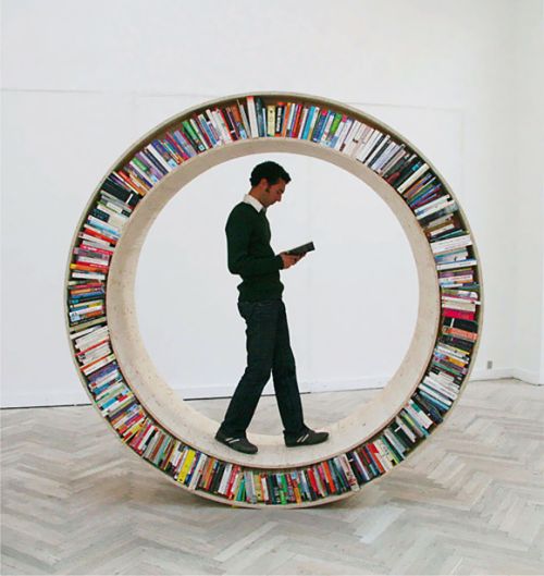 Circular Walking Bookshelf