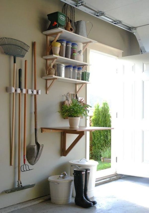 Garage gardening corner