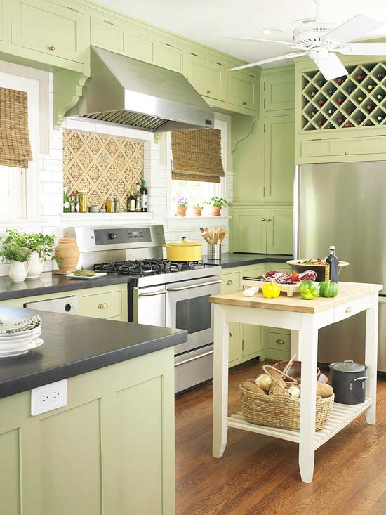 Green kitchen interio design9