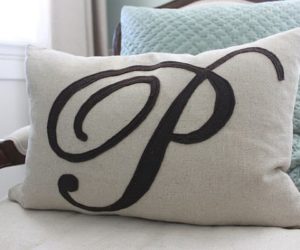 Chic DIY monogram pillow