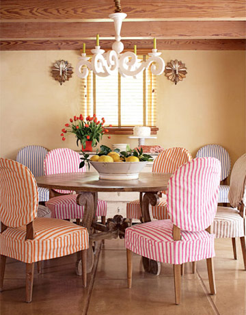 Pink cover chairs