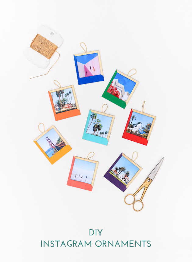 Color blocked instagram ornaments