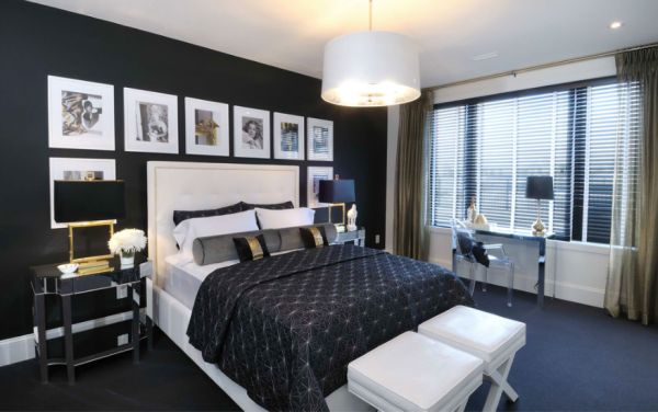 how to decorate a bedroom with black walls