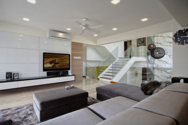 Dark floor living room