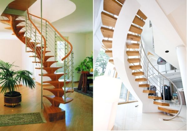 Steel spiral stair