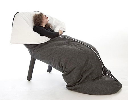 Sleeping bag chair.