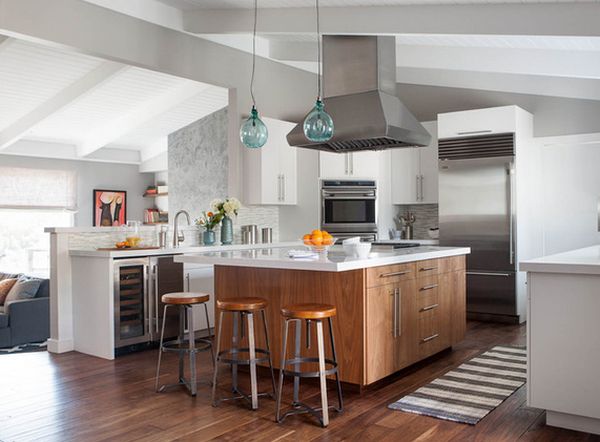 Glass kitchen island top