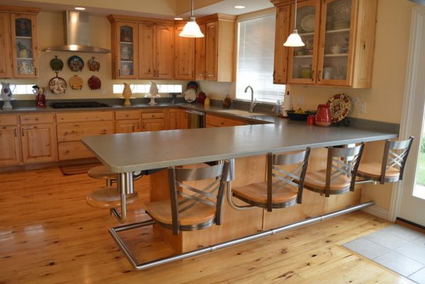 Glass kitchen island top