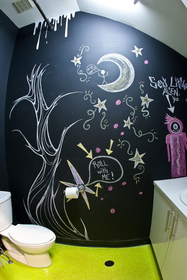 Fence chalkboard area for kids