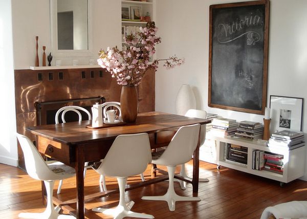 chalkboard wall dining room