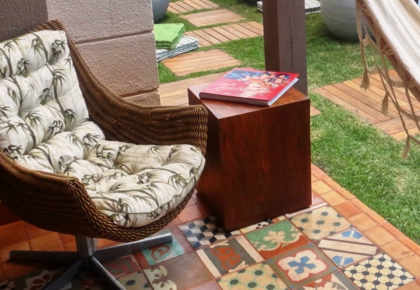 Living room patchwork tiles