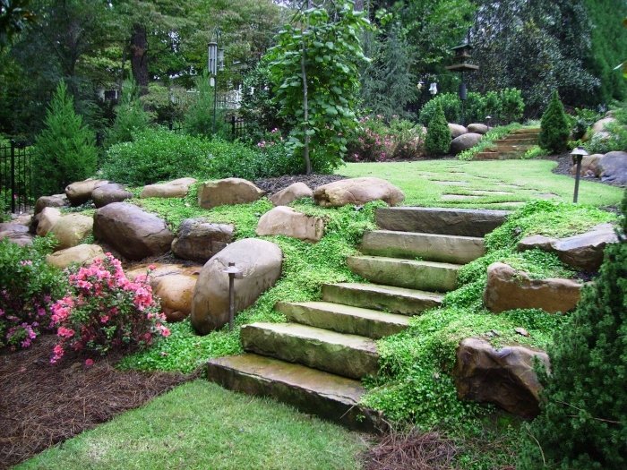 landscaping ideas with large rocks