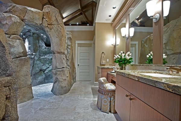 rock waterfall shower