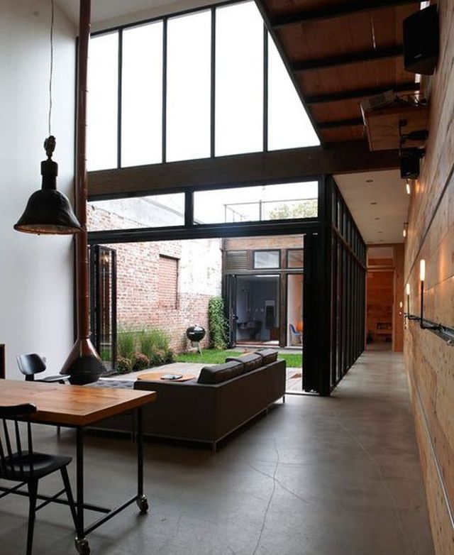 Concrete kitchen storage and floor