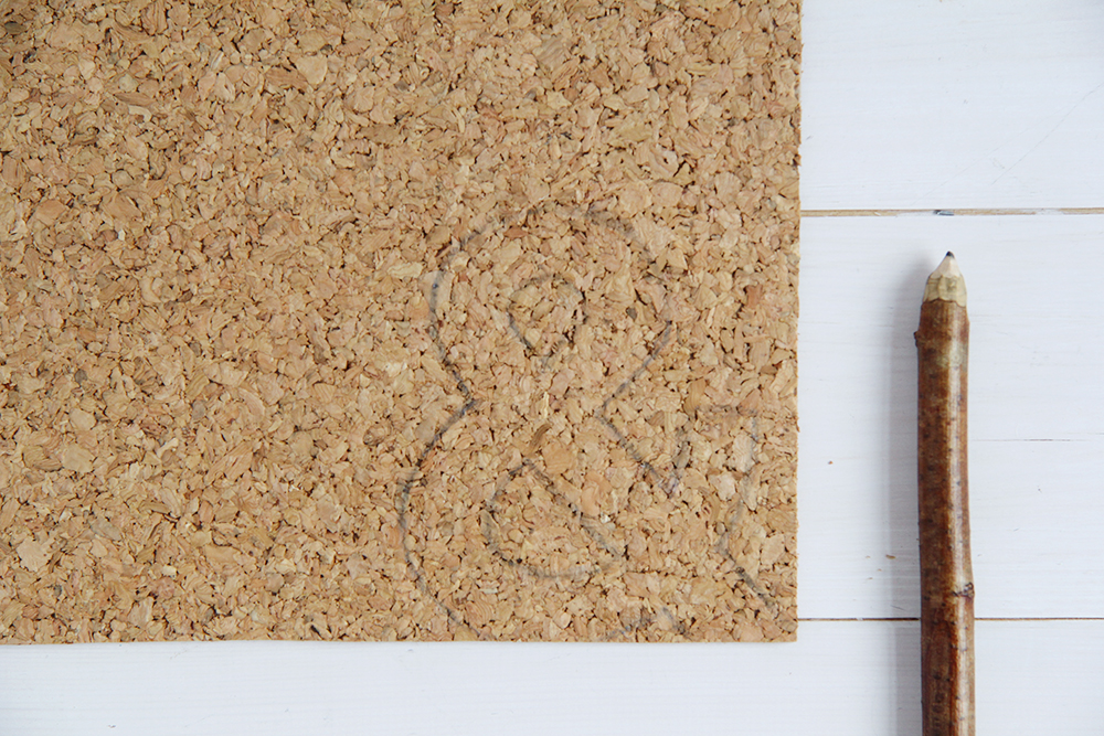 Ampersand Cork Coasters outline