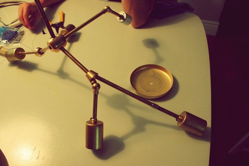 DIY Brass Chandelier043