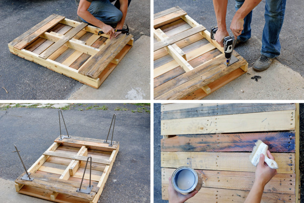 Hairpin leg pallet table DIY 1024x683