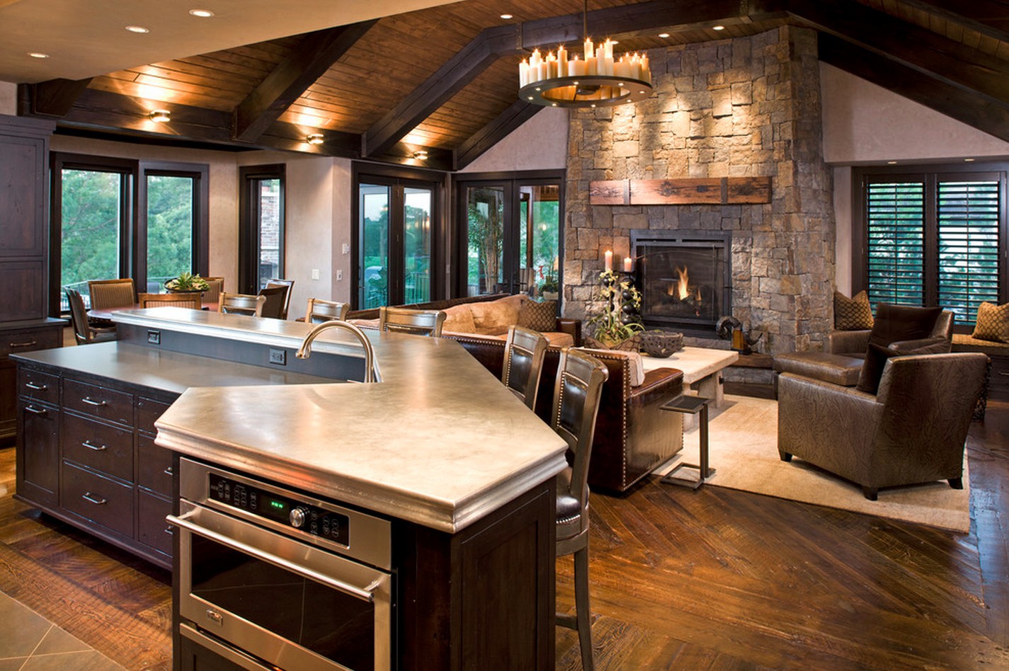 kitchen to family room design