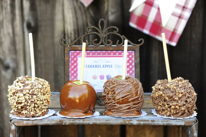 Caramel apples party pie fall