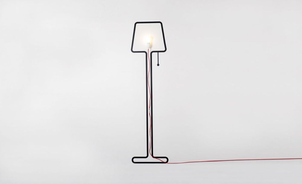 Black tall lamp