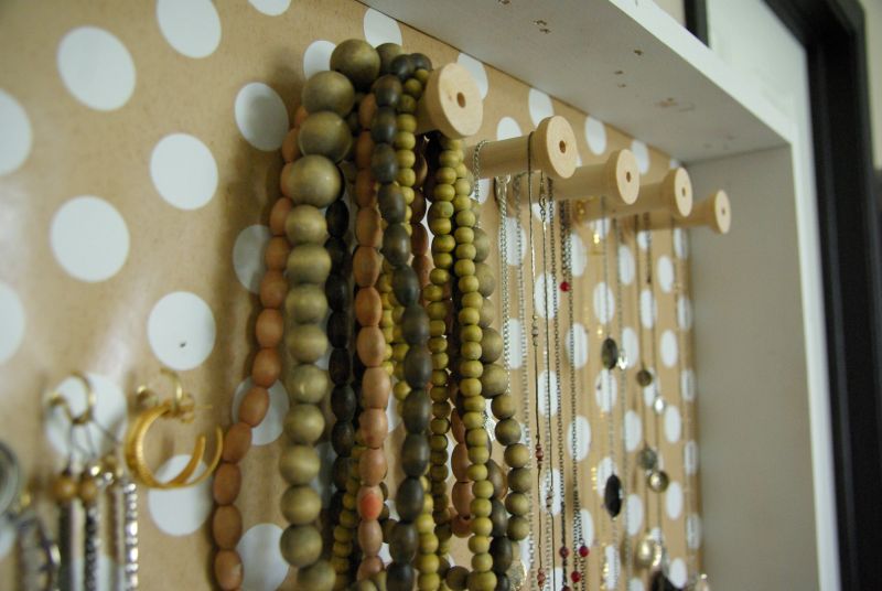 Jewelry holder wall on sale diy