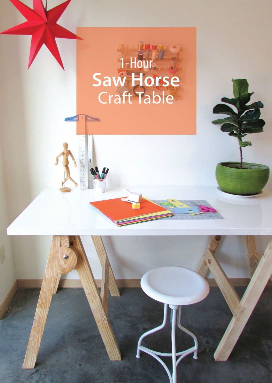 1-Hour Saw Horse Craft Table