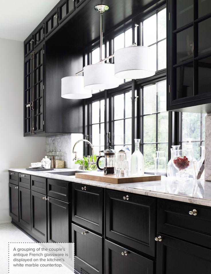 all black cabinets