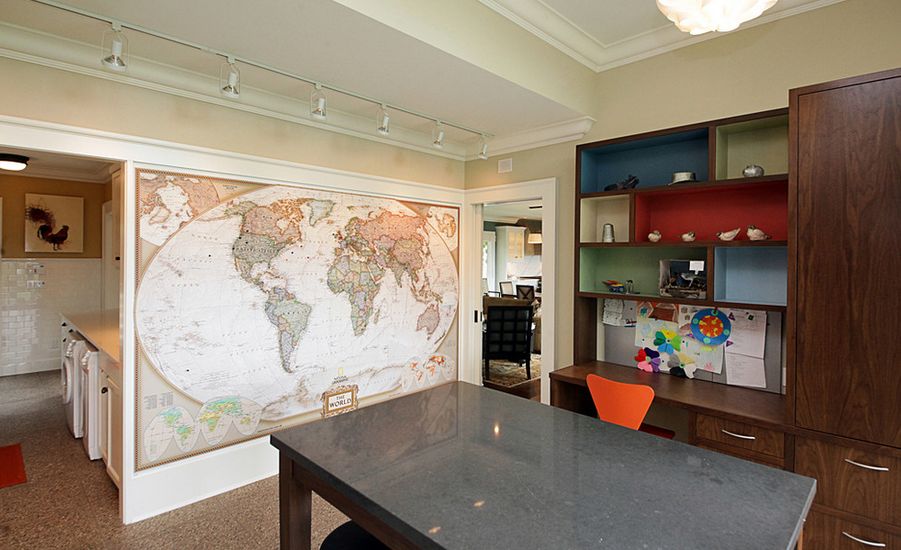 World Map Accent Wall.