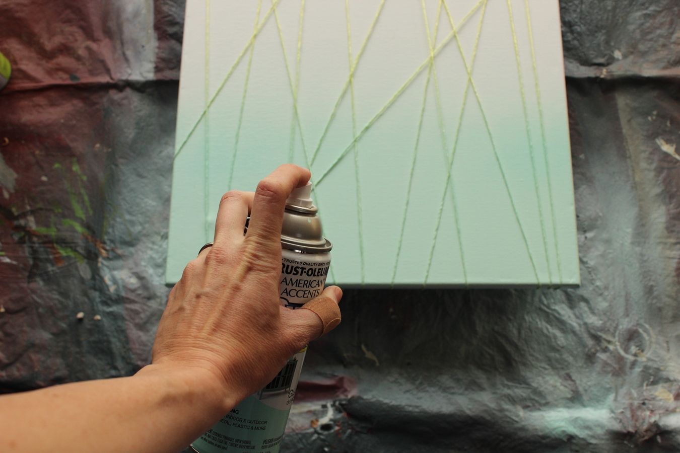 diy spray paint canvas