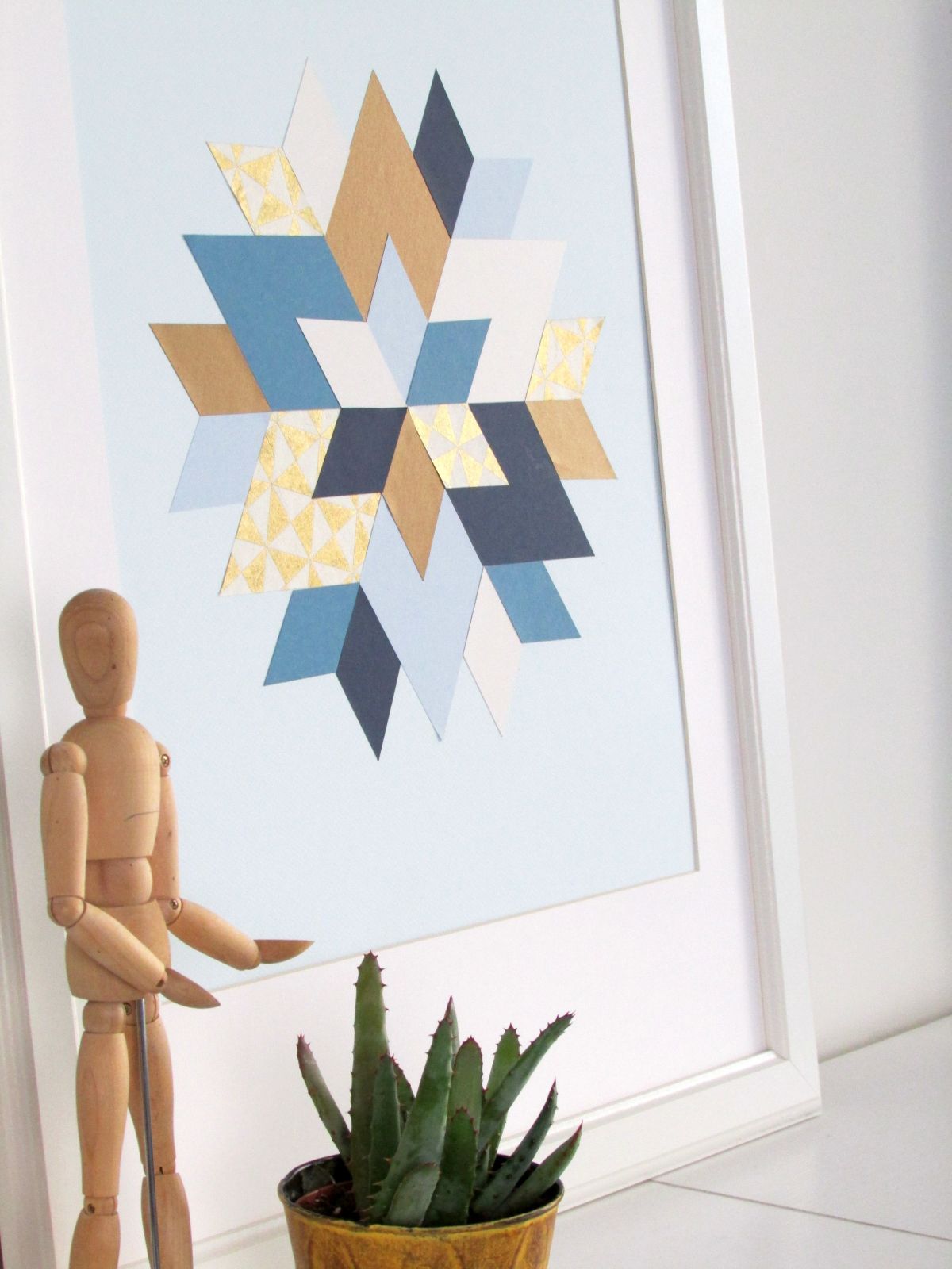 DIY Geo Wall Art display