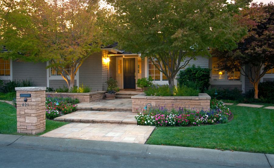 Flower tufts front house