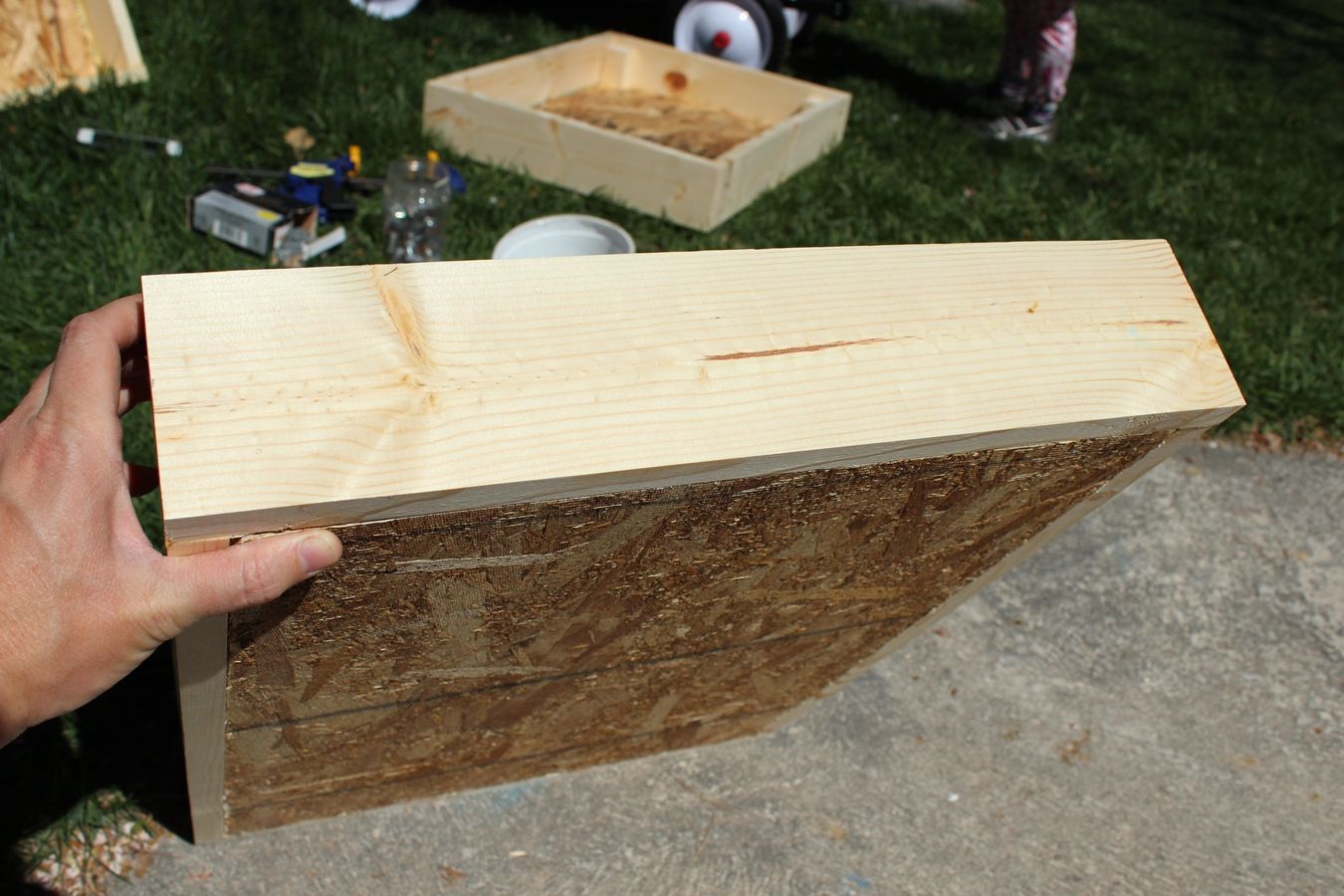 DIY Rolling Storage Cart On The Grass