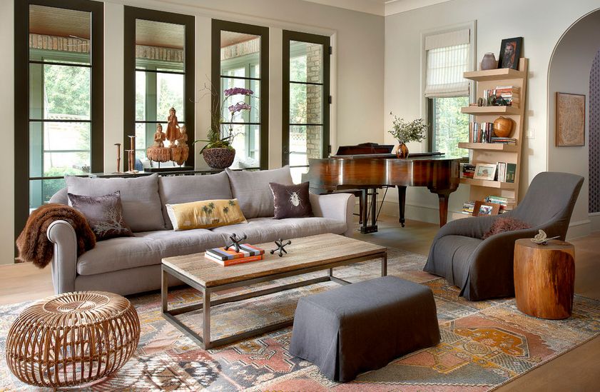 Mixed neutral color living room