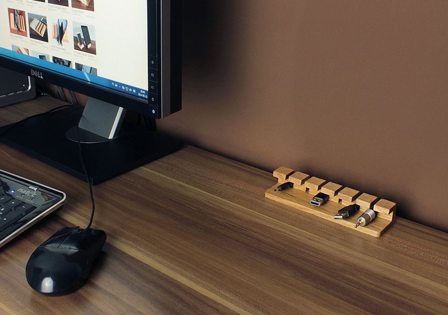 Wooden cable organizer