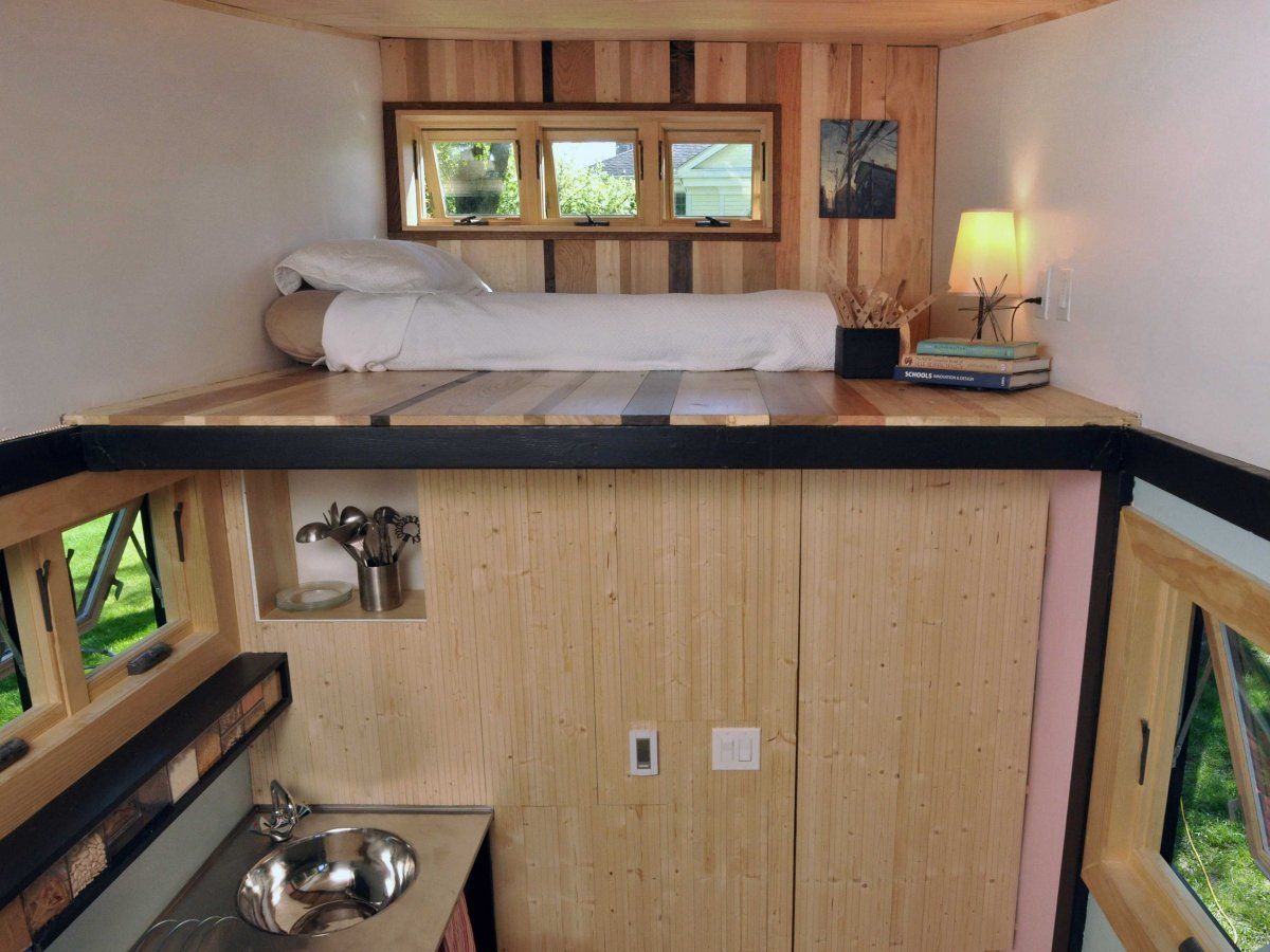 Toy Box Tiny Home on Wheels Bedroom