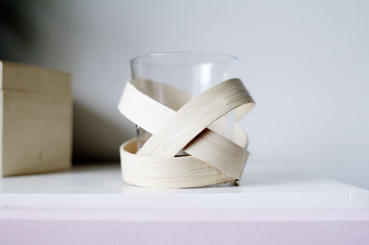 wood strip votive