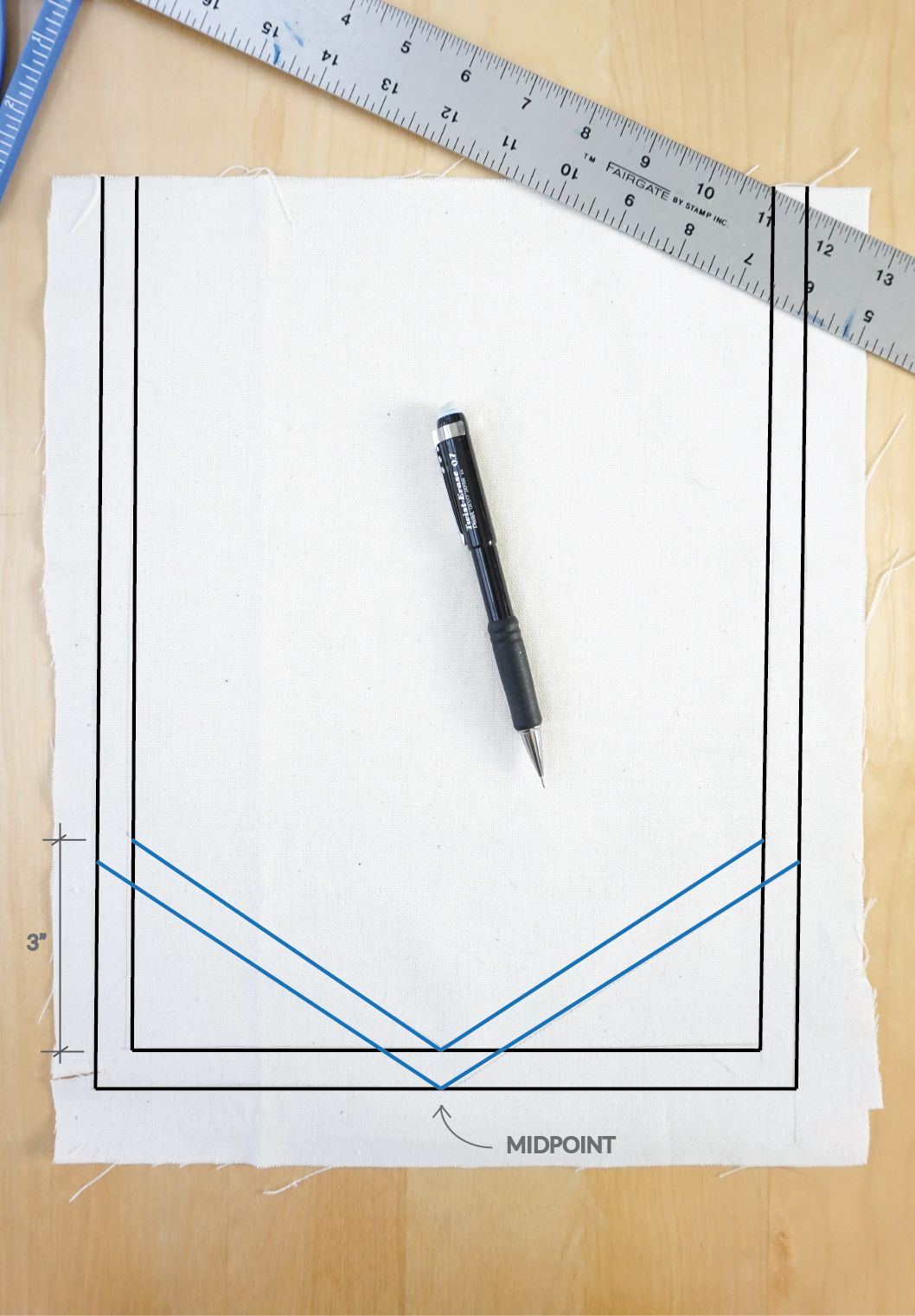 Find Midpoint of the both bottom