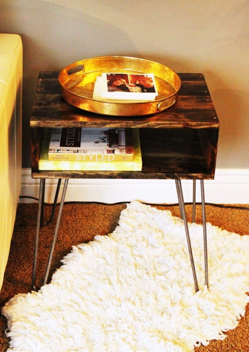 Easy DIY Side Table: How To Make Your Own Hairpin Leg Tables ...