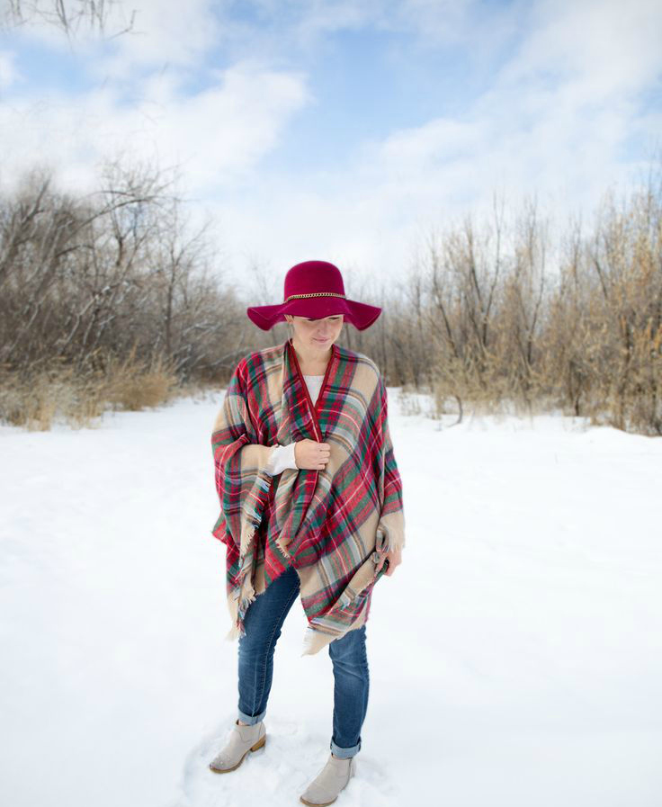 DIY blanket scarf