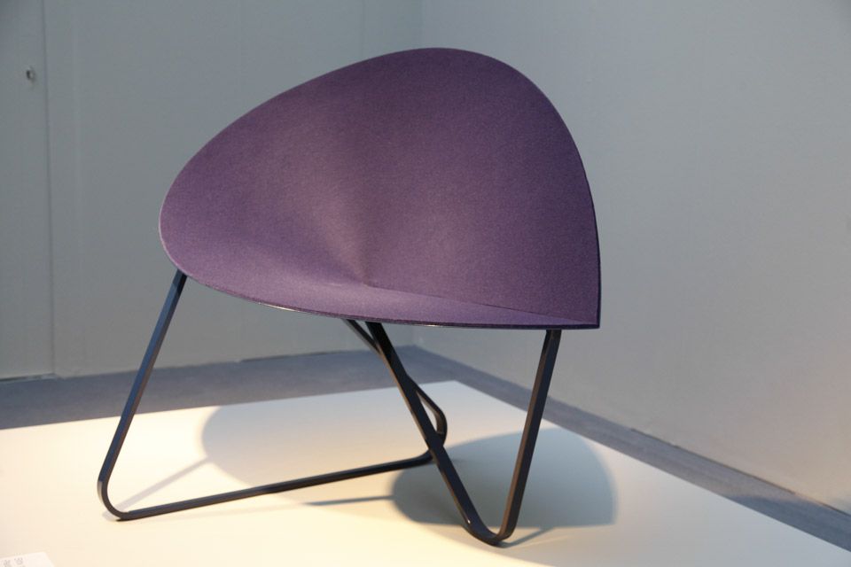 Curved Puple Chair