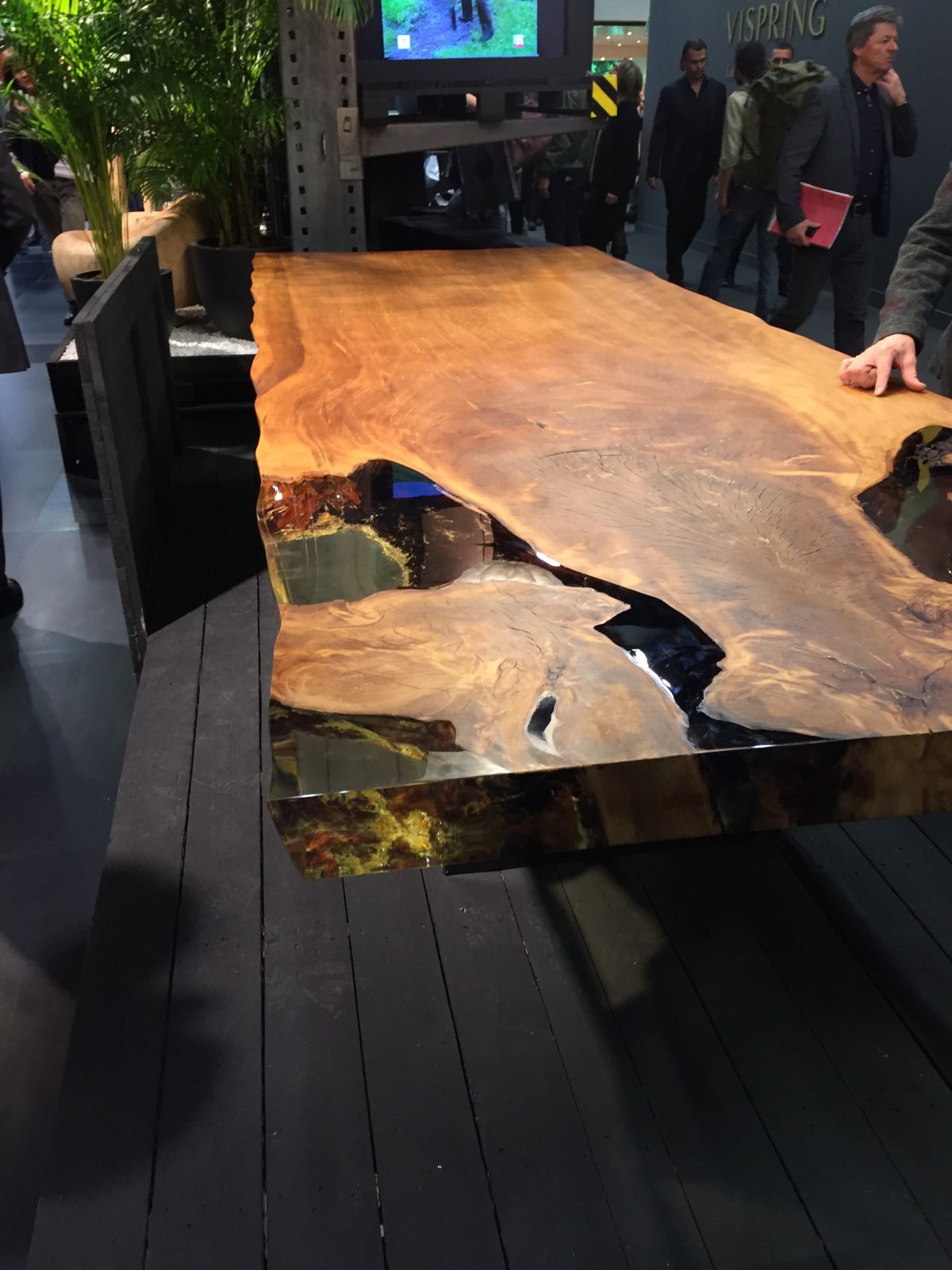 Cube ancient New Zealand Kauri wood table