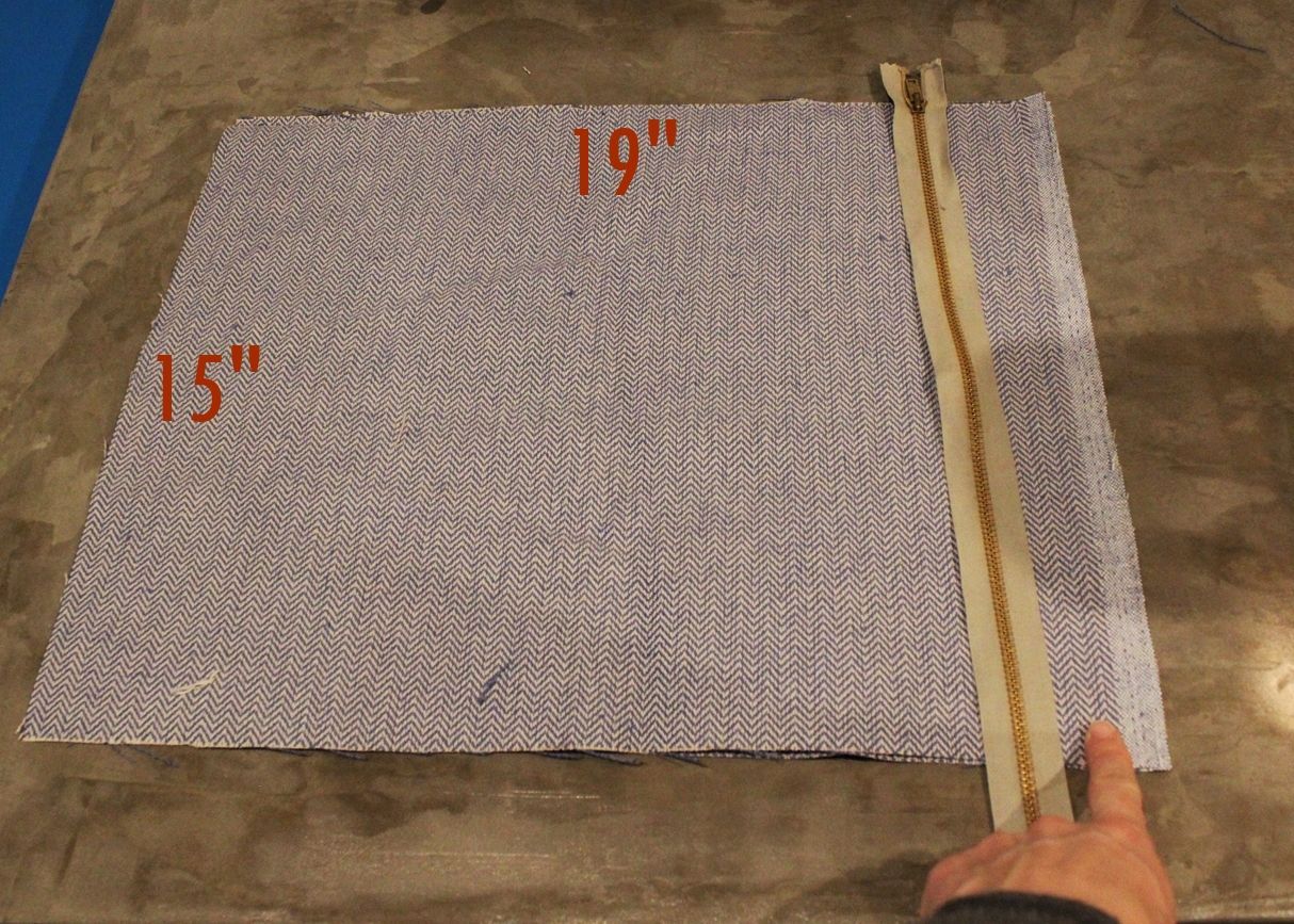 DIY Pouf奥斯曼立方拉链