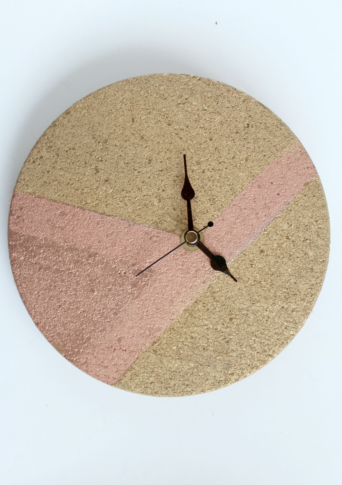 Mixed Metallics Geometric Clock Wall