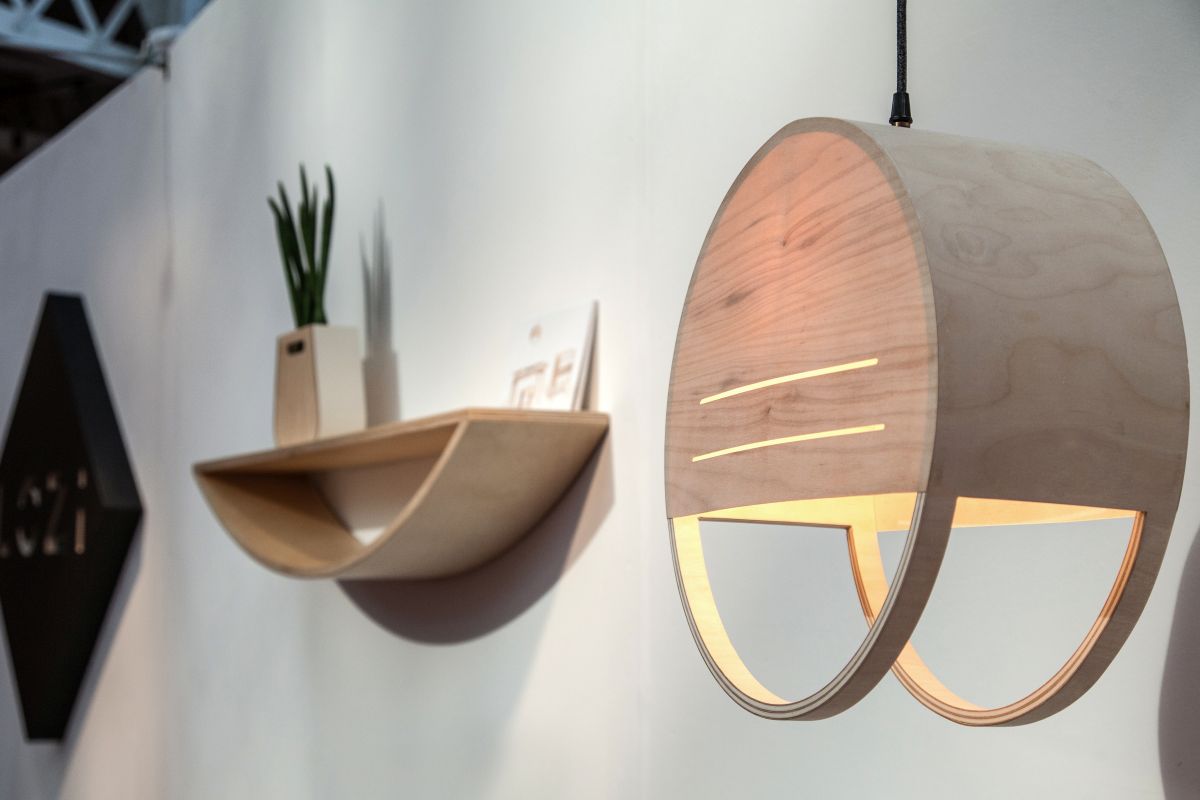 The sunset hanging lamp and shelf