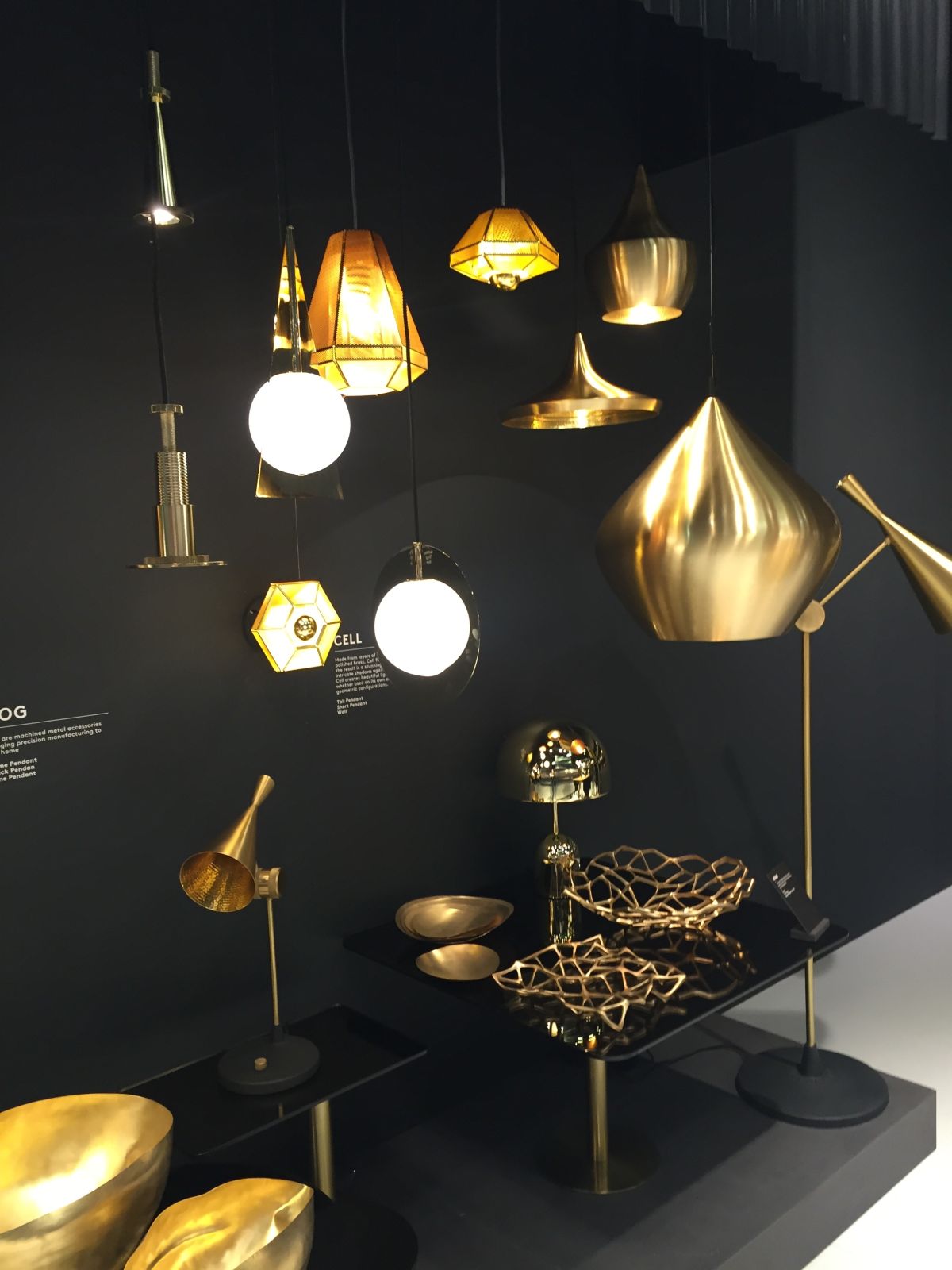 Brass store lighting fixtures