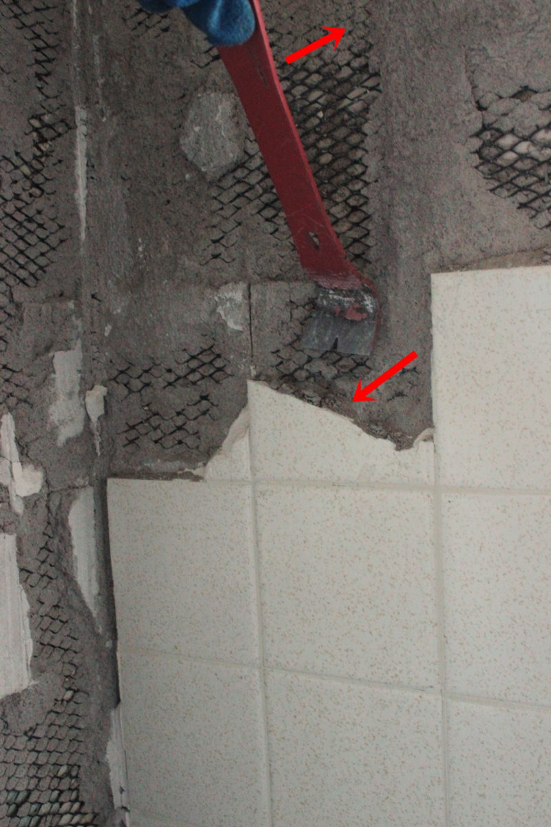 How to Remove Tile Tub Surround with Metal Mesh