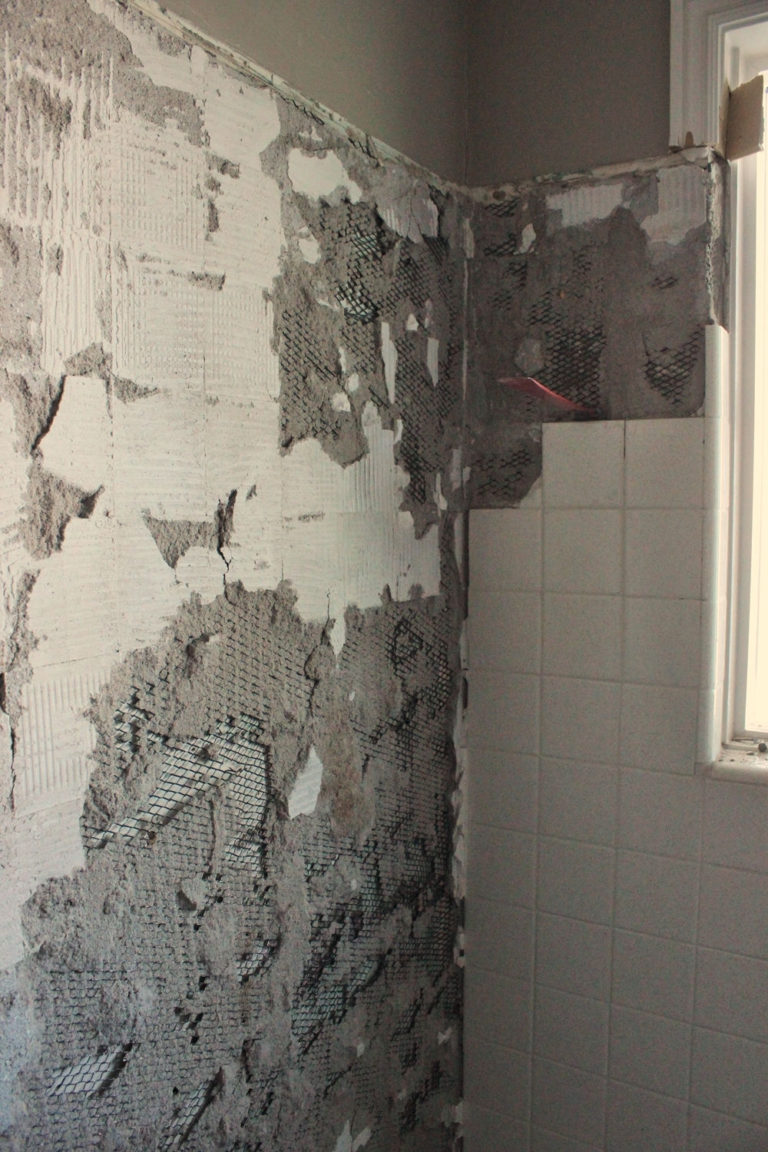 How to Remove Tile Tub Surround with Metal Mesh