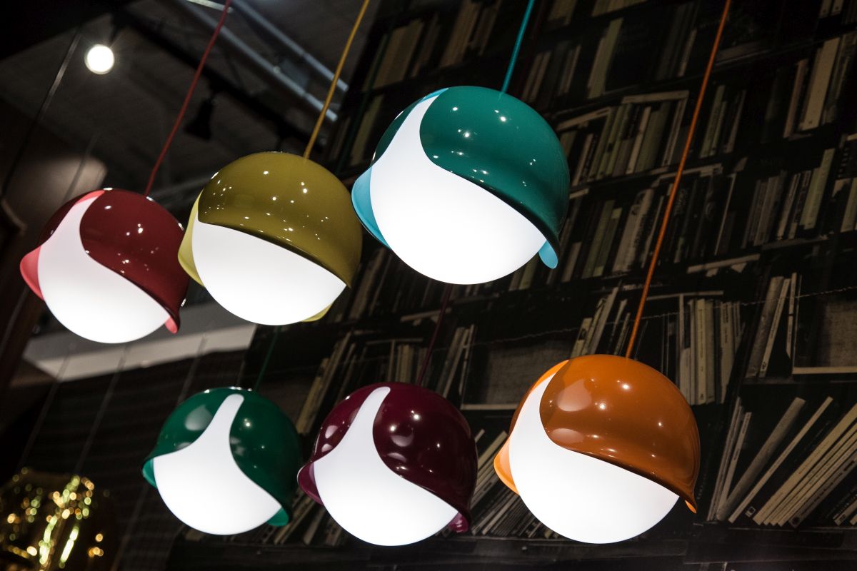 Colorful pendant lamps