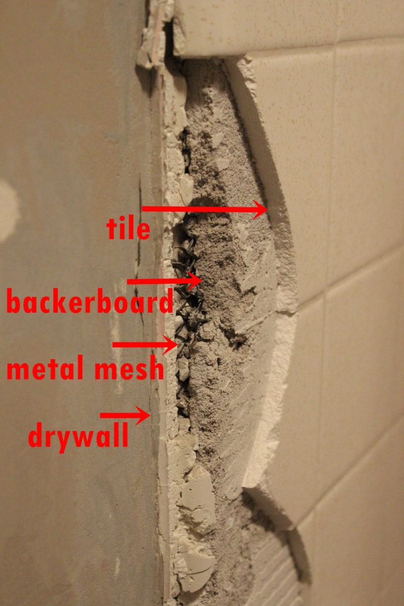 How to Remove Tile Tub Surround with Metal Mesh