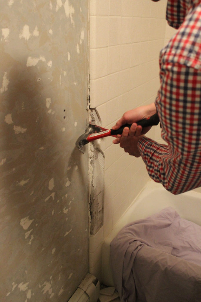 How to Remove Tile Tub Surround with Metal Mesh